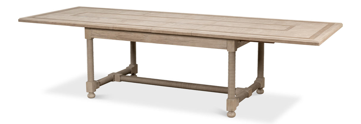 Sarreid Jurow Equestrian Dining Table  Barn Grey