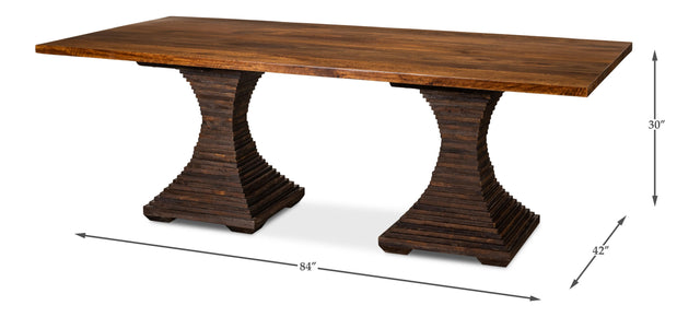 Sarreid Aesthetic Pedestal Dining Table