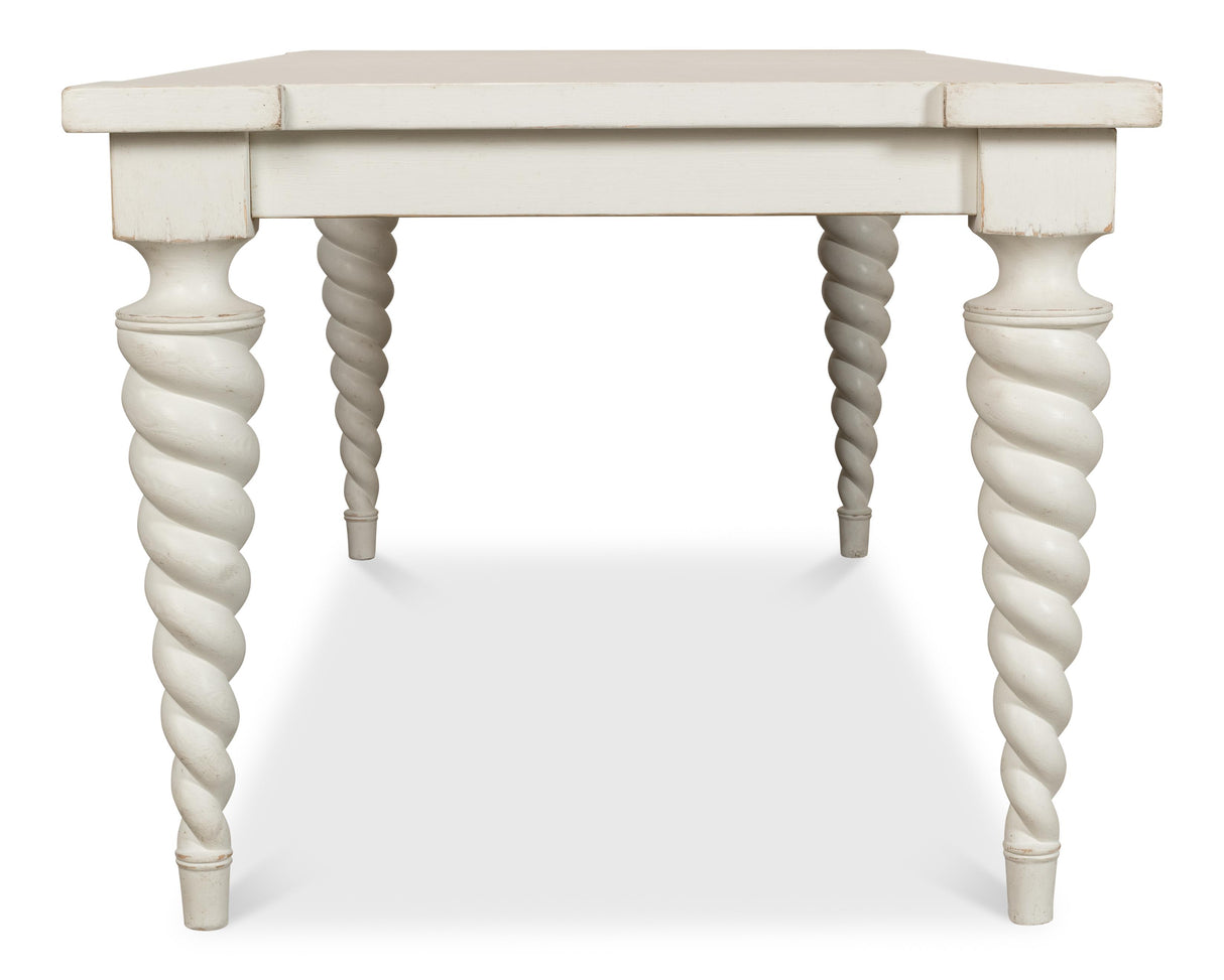 Sarreid Teagan Dining Table  Antique White