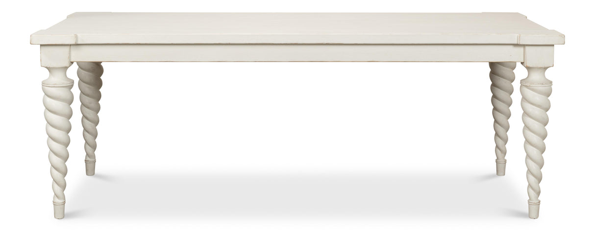 Sarreid Teagan Dining Table  Antique White