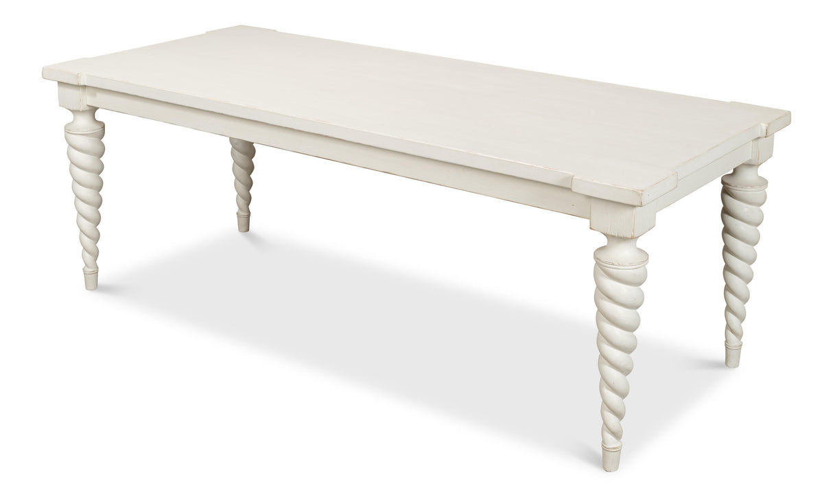 Sarreid Teagan Dining Table  Antique White