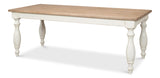 Sarreid Brie Dining Table  Ant.White/Natural Top