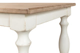 Sarreid Brie Dining Table  Ant.White/Natural Top