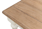 Sarreid Brie Dining Table  Ant.White/Natural Top