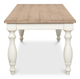 Sarreid Brie Dining Table  Ant.White/Natural Top
