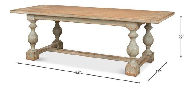 Sarreid Owen Dining Table  Sage