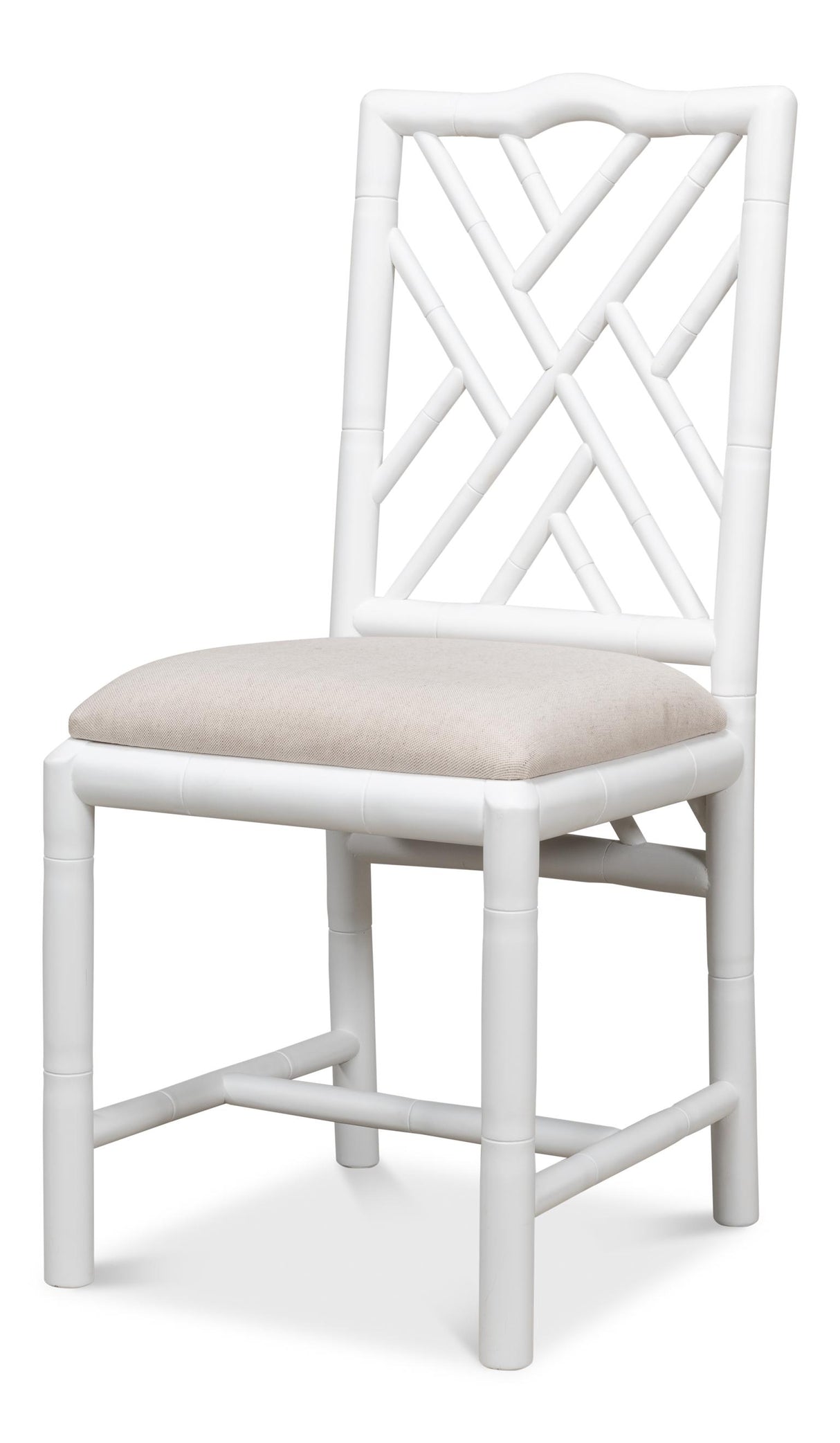Sarreid Brighton Bamboo Side Chair  White