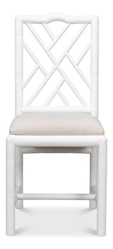 Sarreid Brighton Bamboo Side Chair  White