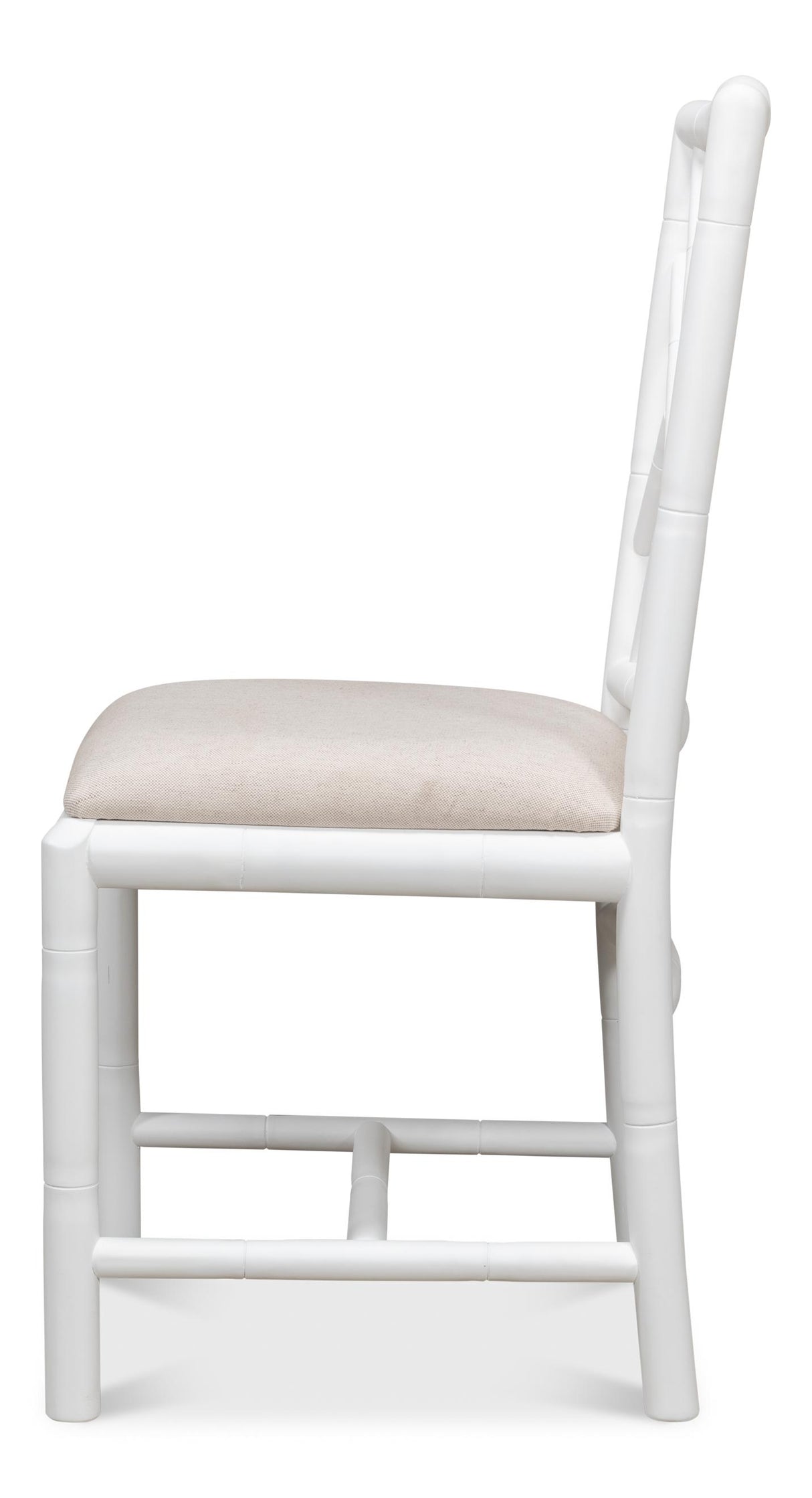 Sarreid Brighton Bamboo Side Chair  White