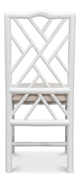 Sarreid Brighton Bamboo Side Chair  White