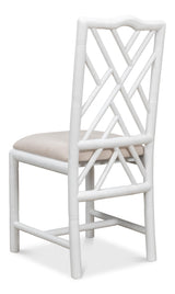 Sarreid Brighton Bamboo Side Chair  White