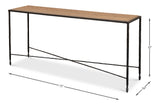 Sarreid Castle Gate Console Table W/Parquet Top