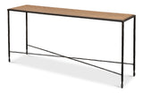 Sarreid Castle Gate Console Table W/Parquet Top