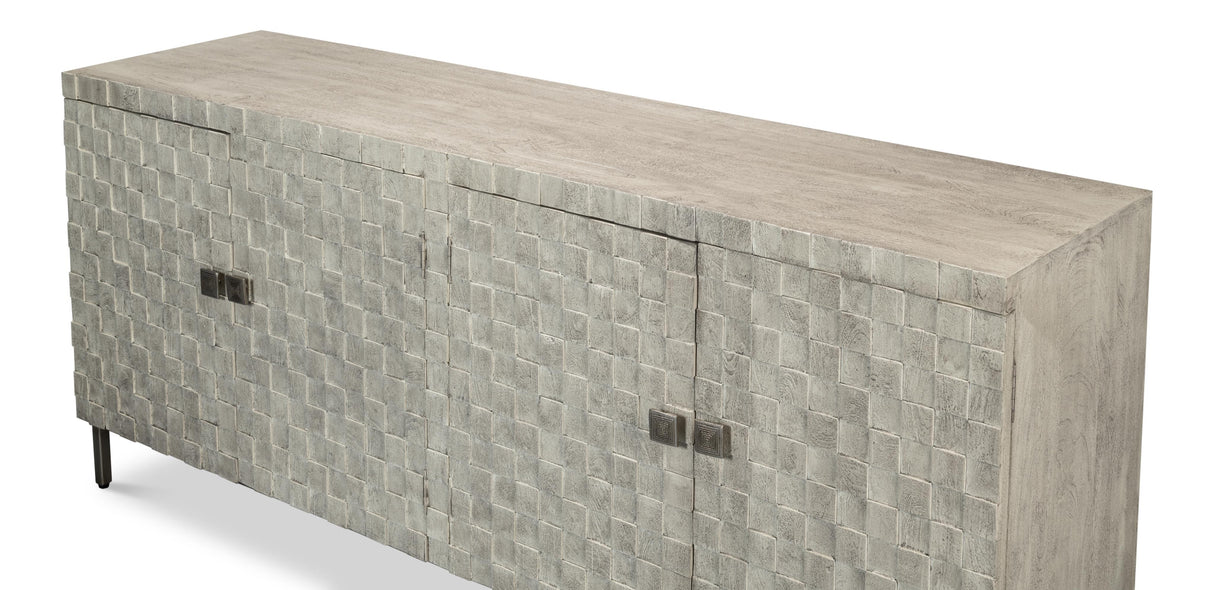 Sarreid Cubist Four Door Sideboard