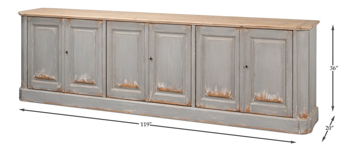 Sarreid Karlsson Antique Swedish Grey Sideboard