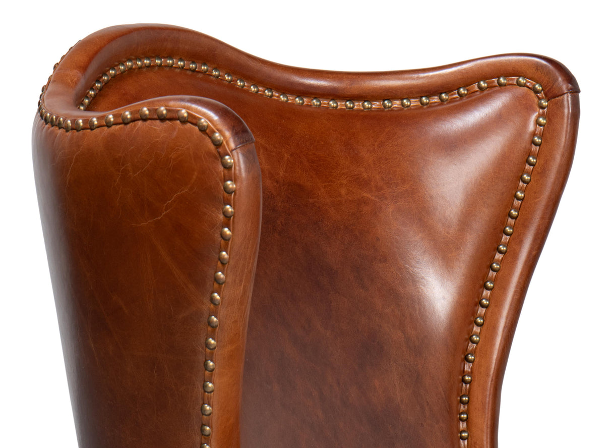 Sarreid Drake Distilled Leather Chair