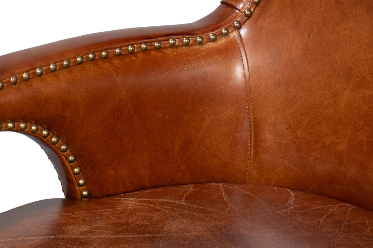 Sarreid Drake Distilled Leather Chair
