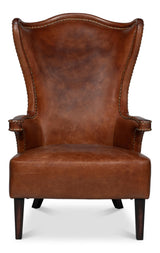 Sarreid Drake Distilled Leather Chair