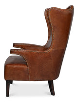 Sarreid Drake Distilled Leather Chair