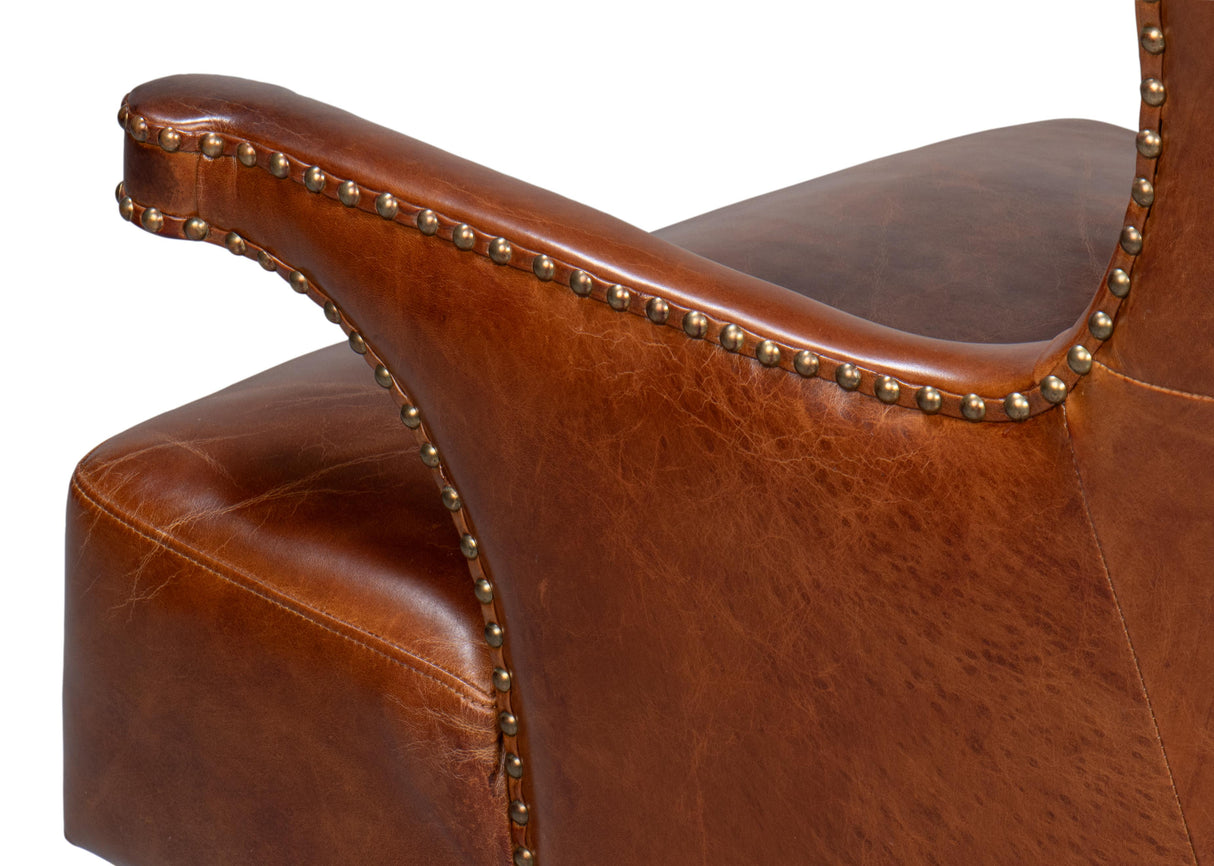 Sarreid Drake Distilled Leather Chair