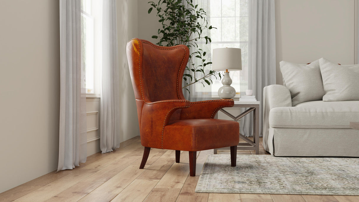 Sarreid Drake Distilled Leather Chair