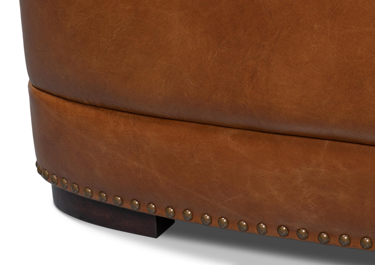 Sarreid Mcmillan Distilled Leather Sofa