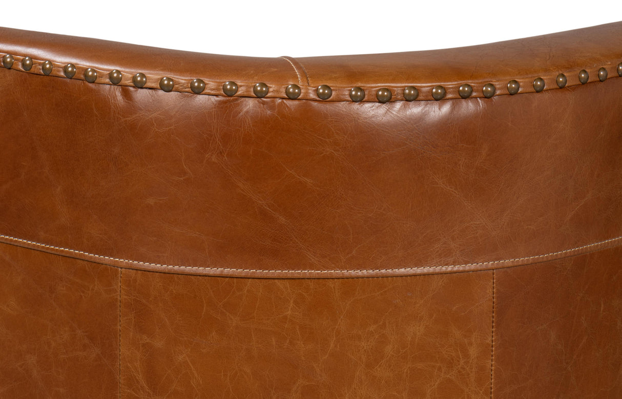 Sarreid Mcmillan Distilled Leather Sofa