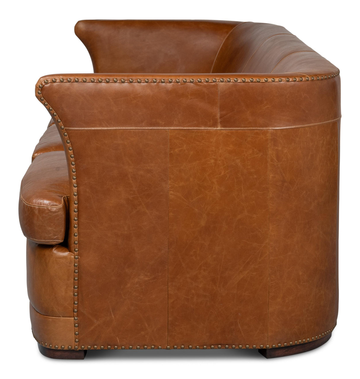 Sarreid Mcmillan Distilled Leather Sofa