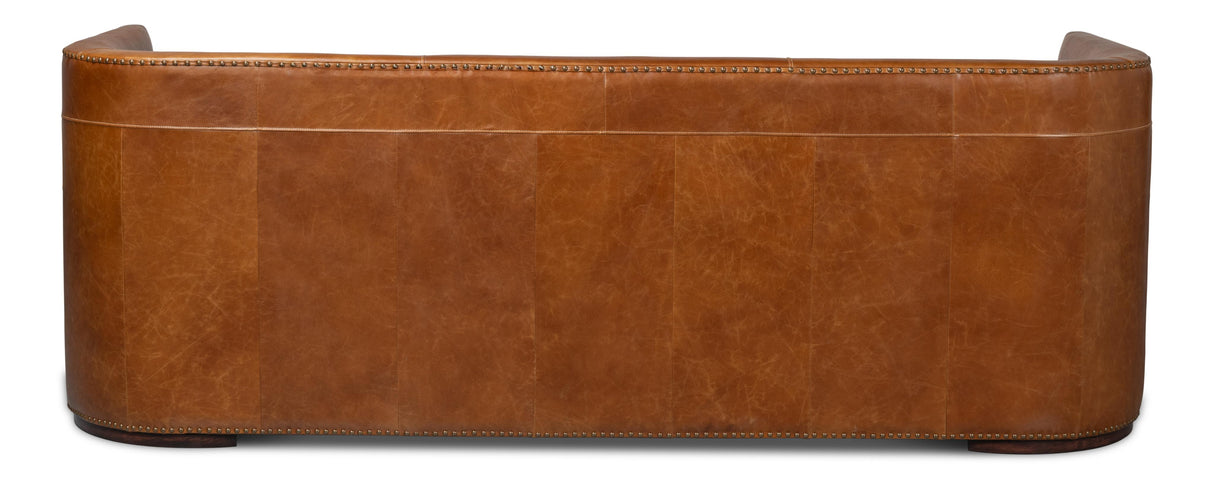 Sarreid Mcmillan Distilled Leather Sofa