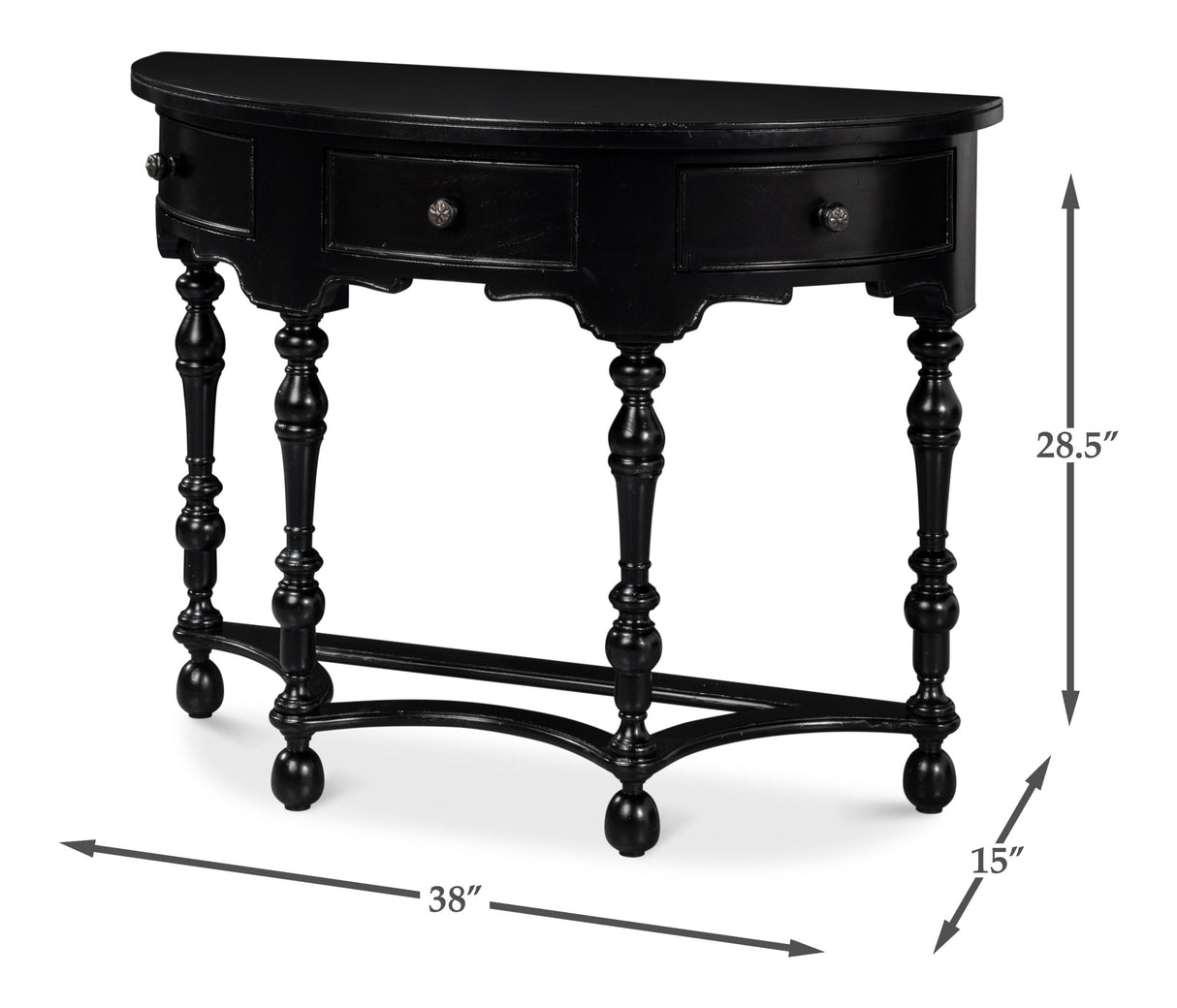 Sarreid Abraham Half Round Console