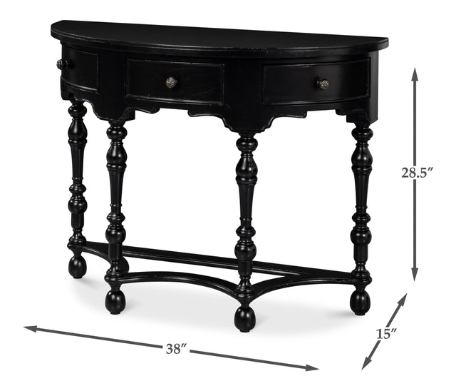 Sarreid Abraham Half Round Console