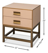 Sarreid Gideon Shagreen Side Table  Mushroom