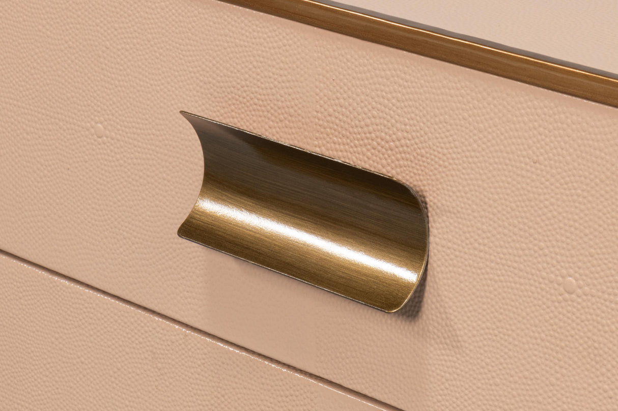 Sarreid Gideon Shagreen Side Table  Mushroom