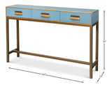 Sarreid Gideon Shagreen Console  Chambray Blue
