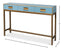 Sarreid Gideon Shagreen Console  Chambray Blue