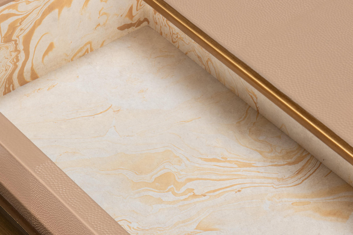 Sarreid Gideon Shagreen Console  Mushroom