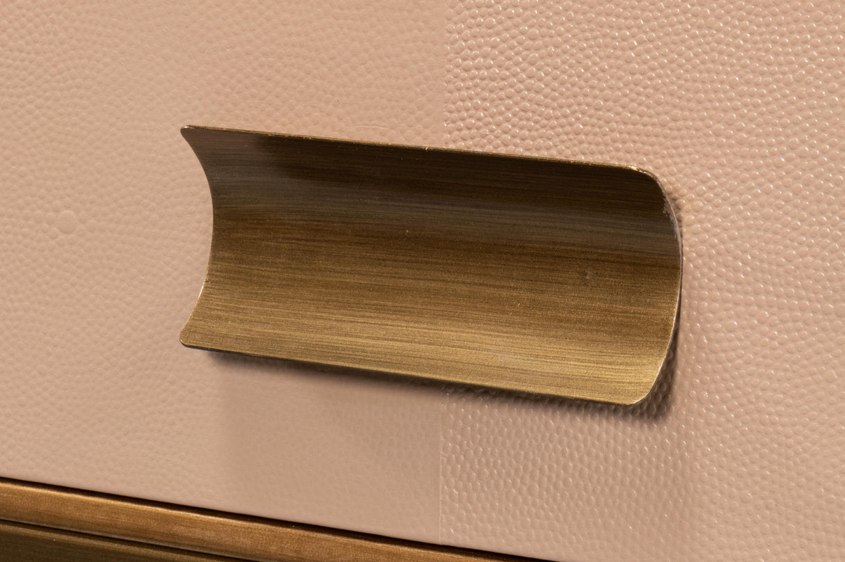 Sarreid Gideon Shagreen Console  Mushroom