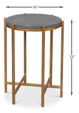 Sarreid Spence Side Table  Quiet Shade