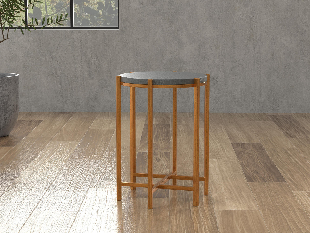 Sarreid Spence Side Table  Quiet Shade