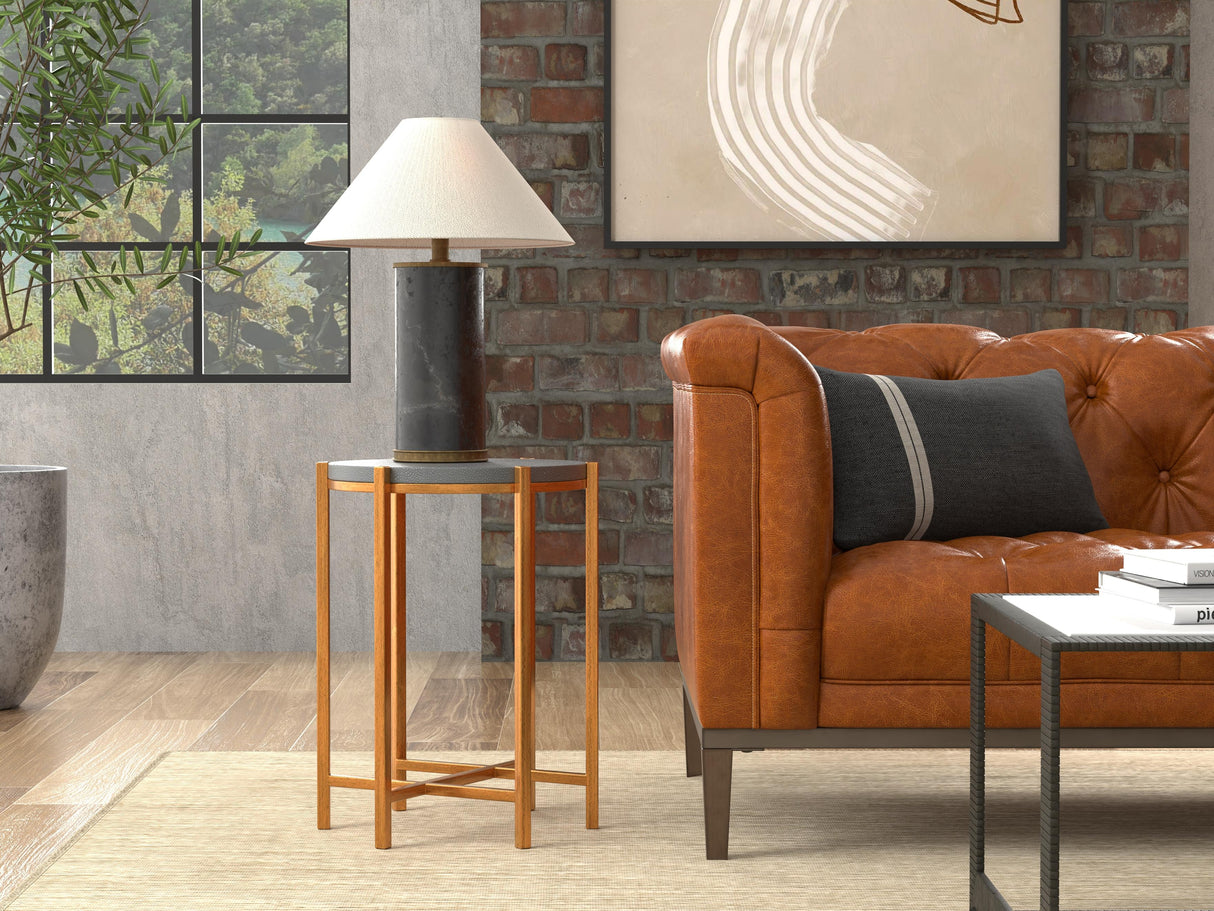 Sarreid Spence Side Table  Quiet Shade