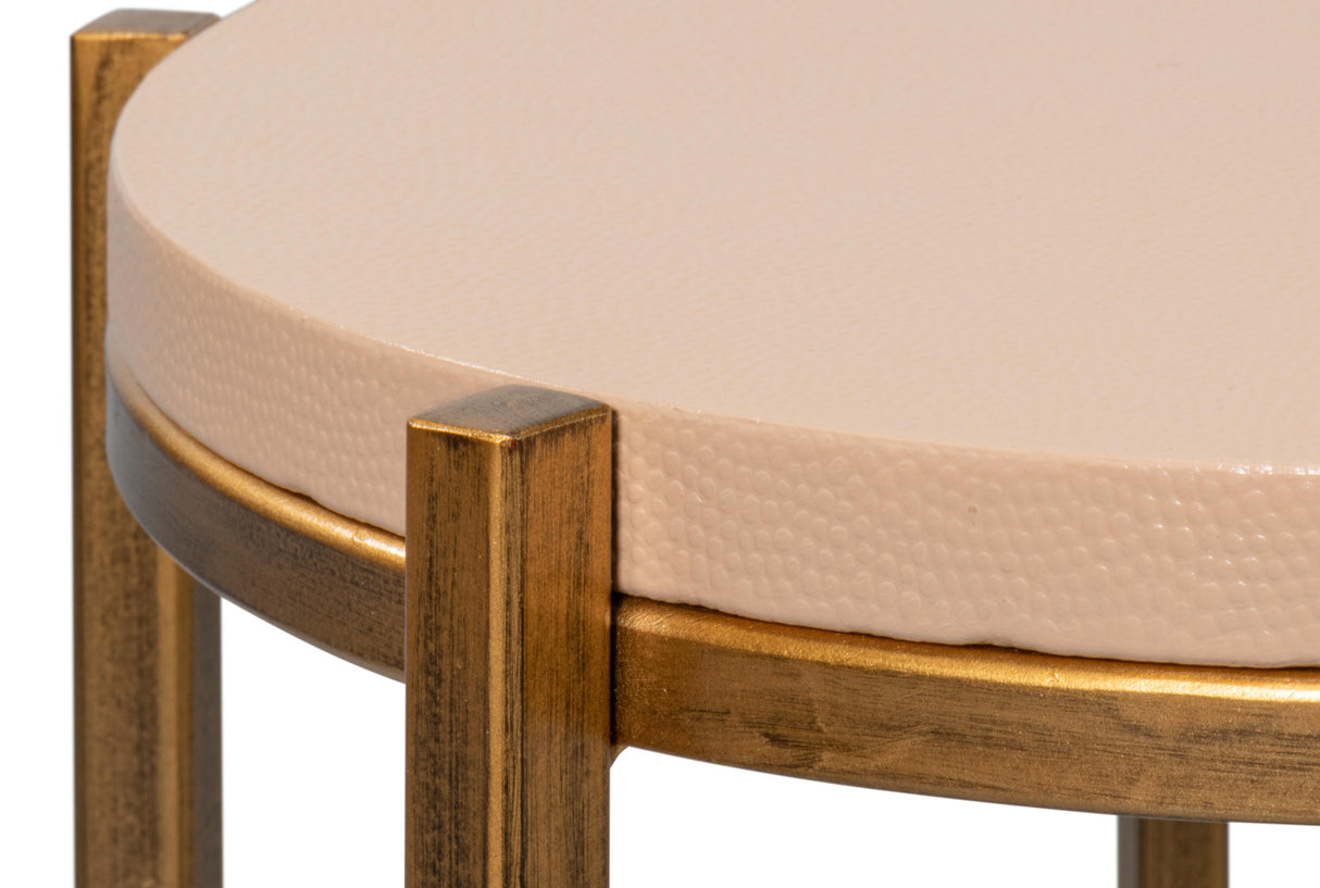 Sarreid Spence Side Table  Mushroom