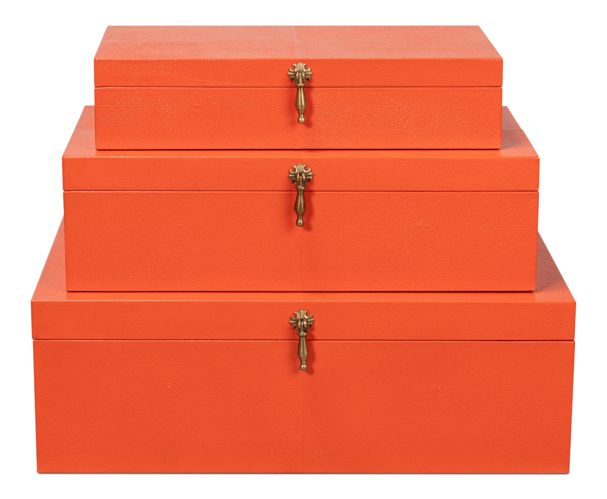 Sarreid Cosmos Nesting Boxes S/3 Orangeade