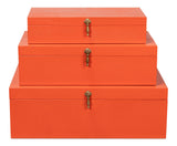 Sarreid Cosmos Nesting Boxes S/3 Orangeade