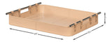 Sarreid Safari Leather Tray  Mushroom