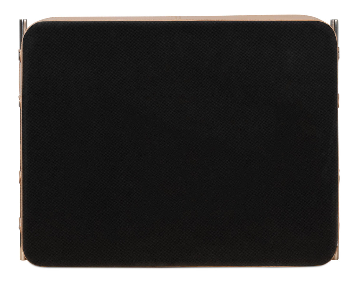 Sarreid Safari Leather Tray  Mushroom
