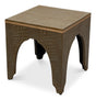 Sarreid Croco Embossed Leather Stool  Ant. Green