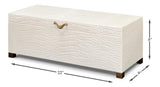 Sarreid Lyle Leather Box  Pearl