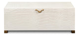 Sarreid Lyle Leather Box  Pearl