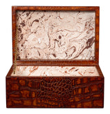 Sarreid Candece Leather Box  Tan  S/2