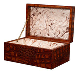 Sarreid Candece Leather Box  Tan  S/2